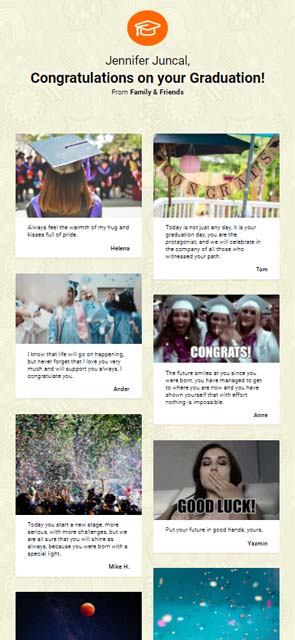 Group Greeting Cards to celebrate a Graduation